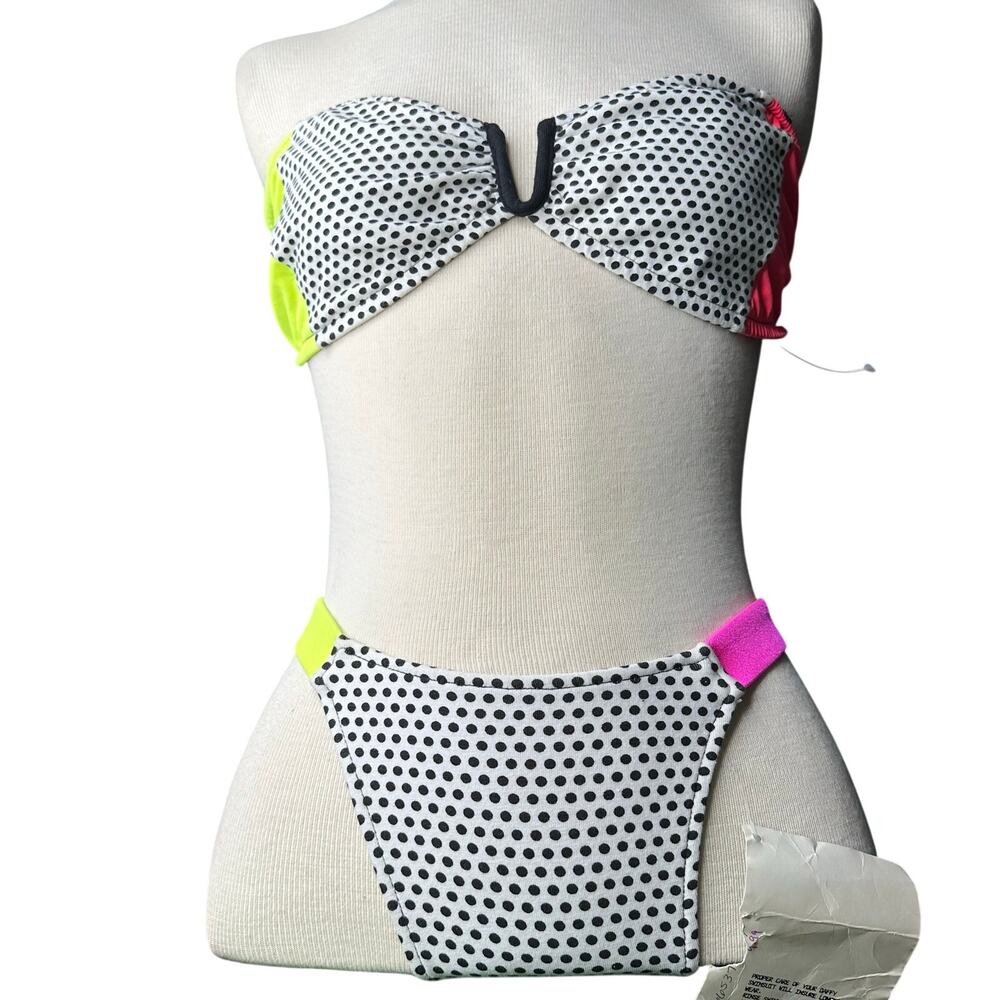 Vintage 80s/90s Bikini Swim Mixed Suit Black and white DAFFY
Women’s Size M/L